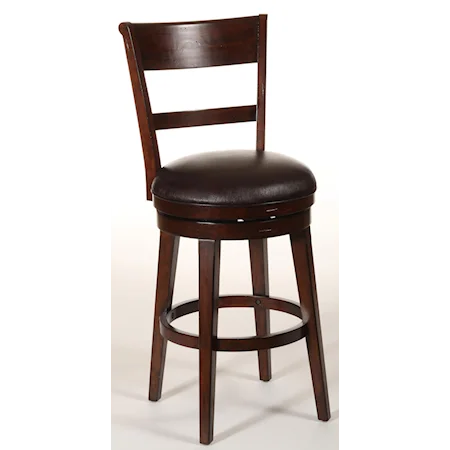 Swivel Bar Stool w/ Upholstered Seat